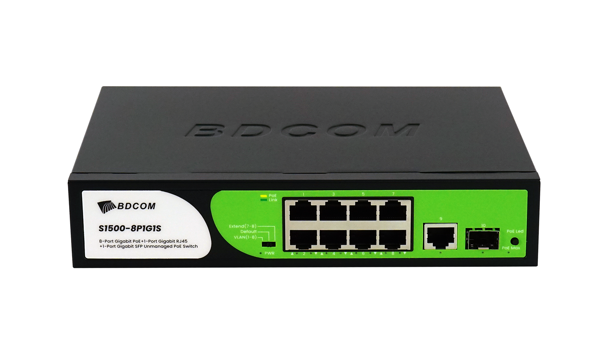 BDCOM S1500-8P1G1S 8-портовый полностью гигабитный PoE-коммутатор