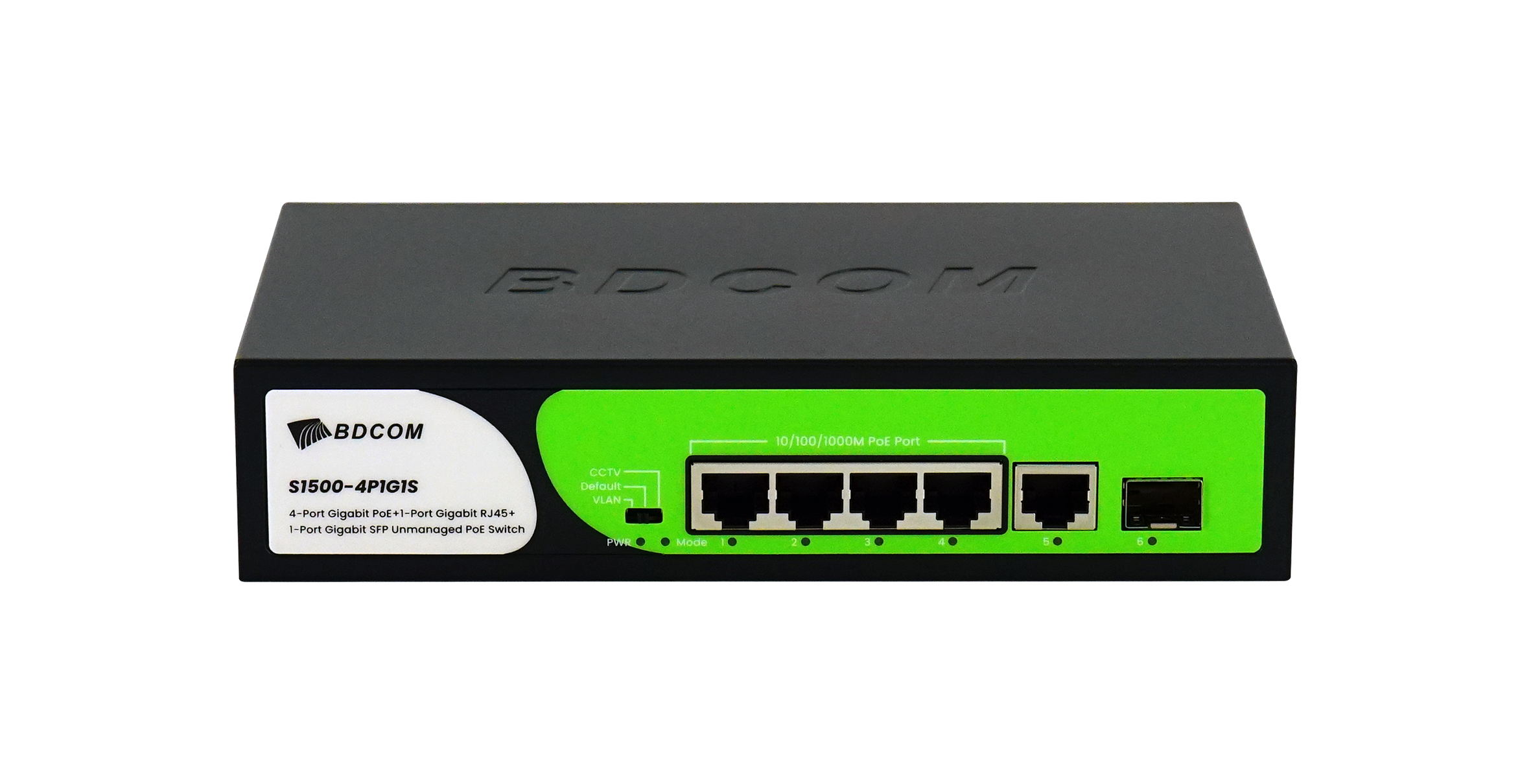 BDCOM S1500-4P1G1S неуправляемый гигабитный PoE коммутатор